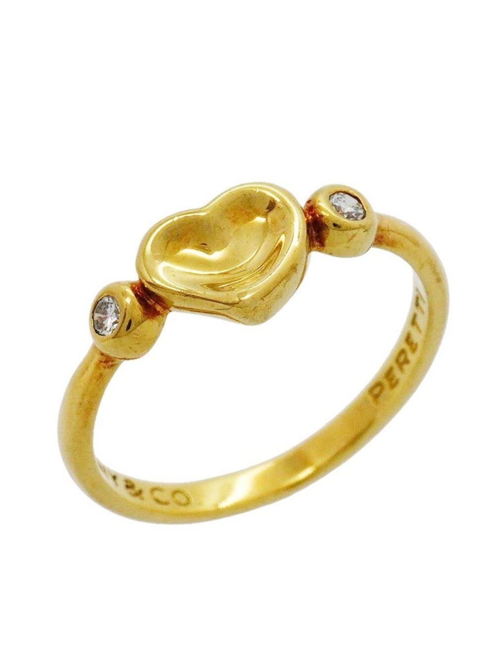 Tiffany & Co Ring Full Heart Yellow Gold Diamond